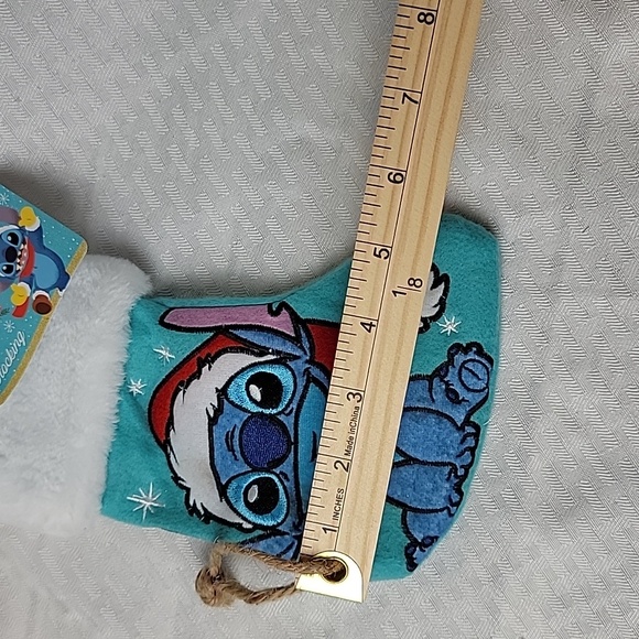 Disney Stitch Christmas Stocking 8x5in - Picture 6 of 6